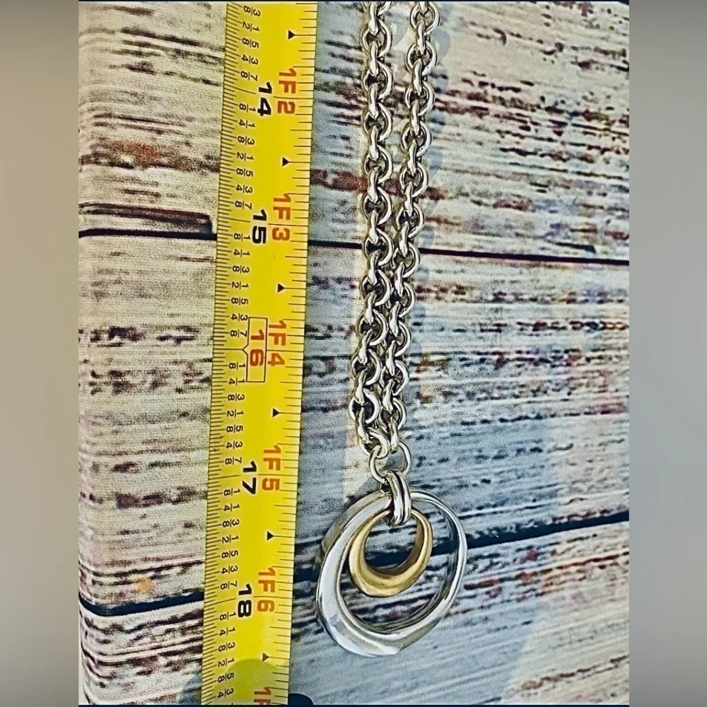 SAMKAS STATEMENT NECKLACE BRIANNE GOLD & SILVER PLATED Retail $159